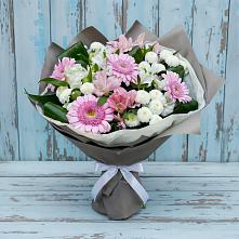 Букет цветов из:  Герберы, Альстромерии и Хризантемы в Сокольники