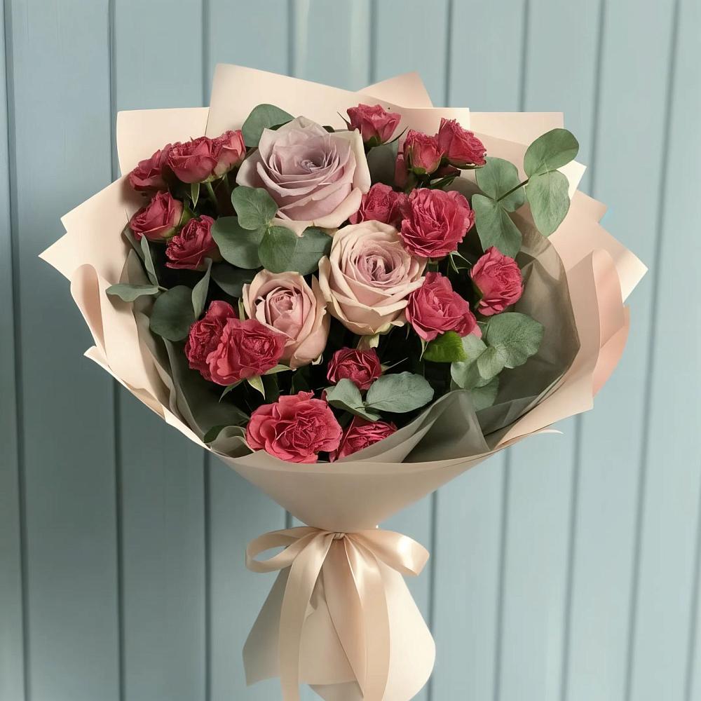 Букет цветов из: Гвоздики и Розы в Сокольники