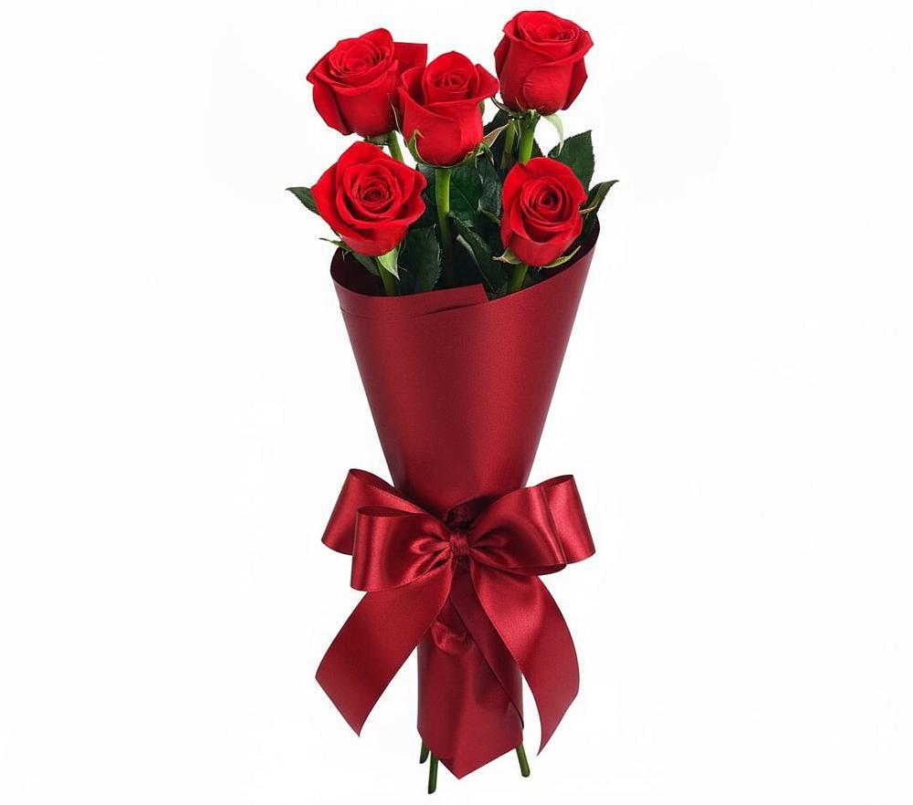 Букет 5 Красных роз Эдлесс Лав в Сокольники