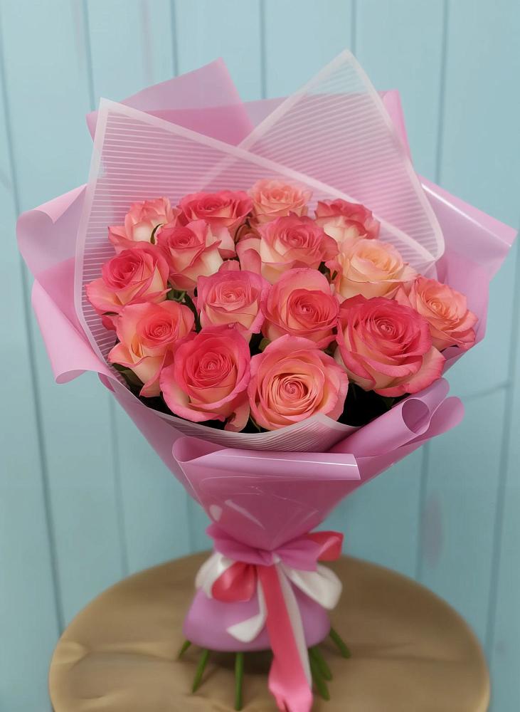 Букет 15 Розовых роз Равель в Сокольники