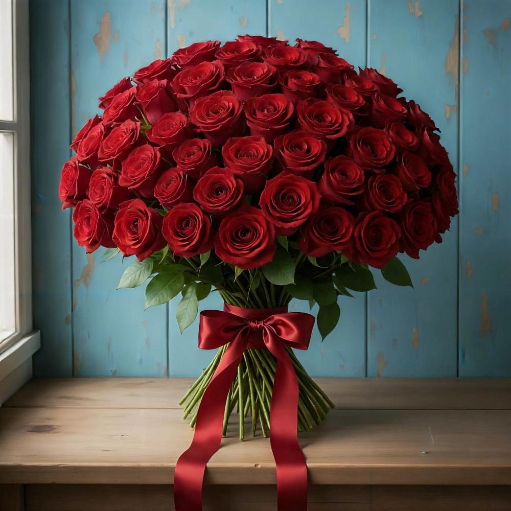 Букет Красные розы Блэк Меджик в Сокольники