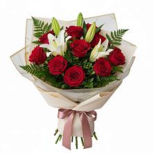 Букет цветов из:  Лилии и Розы #REPLACE_PRED# Сокольники