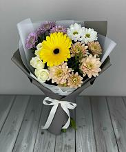 Букет цветов из:  Розы, Герберы и Хризантемы в Сокольники