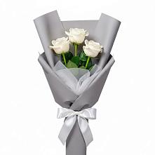 Букет 3 белые розы #REPLACE_PRED# Сокольники