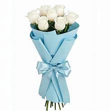 Букет 7 белых роз Проуд в Сокольники