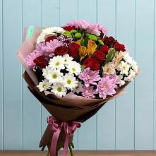Букет цветов из:  Розы, Хризантемы и Альстромерии в Сокольники