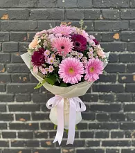 Букет цветов из:  Герберы и Хризантемы в Сокольники