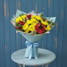 Букет цветов из:  Альстромерии и Хризантемы в Сокольники