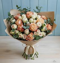 Букет цветов из:  Альстромерии и Розы в Сокольники